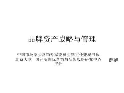 品牌资产战略与管理 构建持久竞争力的核心路径